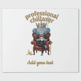 Professioneel chillaaxende aap koning Grappig Cool Cadeaupapier