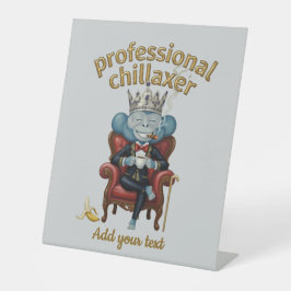 Professioneel Chillaaxer Aap Koning Grappig Koel A Reclamebord Met Voetstuk