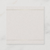 Professioneel chique ontwerp Elegant Modern Plain  Vierkante Visitekaartje (Achterkant)