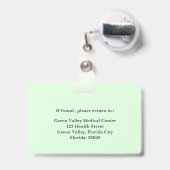 Professioneel CNA ID of NAAM Badge (Achterkant met uittrekbare clip)