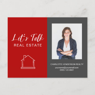 Professioneel contact met Real Estate Foto Briefkaart