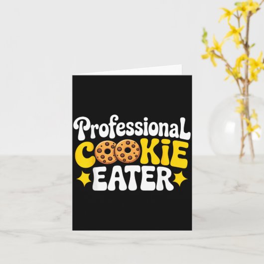 Professioneel Cookie Eter Cookie Liefhebber Chocol Kaart (Gele Bloem)
