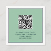 Professioneel corporate lijst profiel afbeelding vierkante visitekaartje (Achterkant)