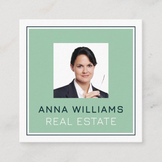 Professioneel corporate lijst profiel afbeelding vierkante visitekaartje (Voorkant)