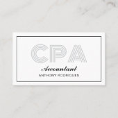 Professioneel CPA Accountant Visitekaartje (Voorkant)