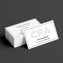 Professioneel CPA Accountant Visitekaartje