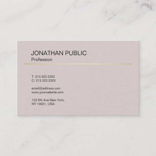 Professioneel creatief design met minimale dikte i visitekaartje (Voorkant)