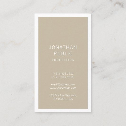 Professioneel creatief design stijlvol, modern visitekaartje (Achterkant)