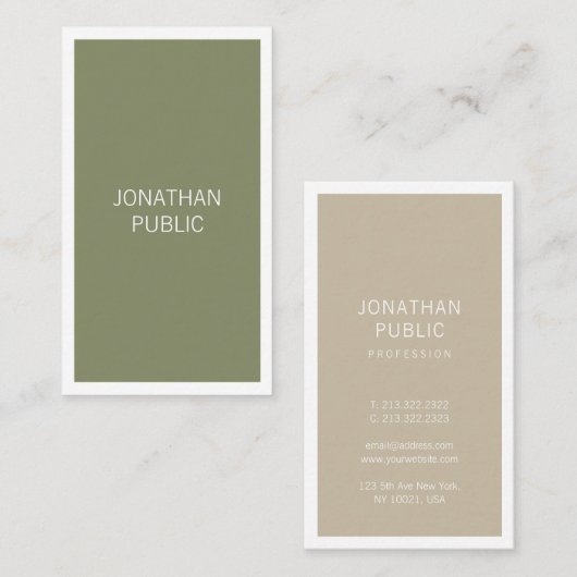 Professioneel creatief design stijlvol, modern visitekaartje (Voorkant / Achterkant)