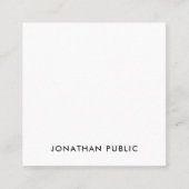 Professioneel Creatief Eenvoudig Ontwerp Sjabloon  Vierkante Visitekaartje (Voorkant)