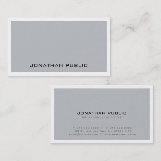 Professioneel Creatief Monogrammed Ontwerp Trendy Visitekaartje (Voorkant / Achterkant)