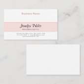 Professioneel Creatief Ontwerp Elegant Roze Modern Visitekaartje (Voorkant / Achterkant)