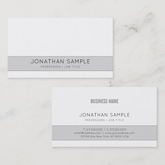 Professioneel Creatief Ontwerp Grijs Bedrijf Duide Visitekaartje (Voorkant / Achterkant)