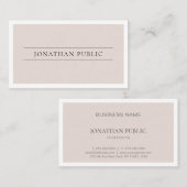 Professioneel creatief ontwerp Modern Clean Plain Visitekaartje (Voorkant / Achterkant)