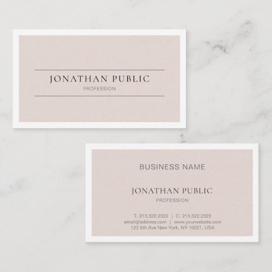 Professioneel creatief ontwerp, modern, eenvoudig visitekaartje (Voorkant / Achterkant)