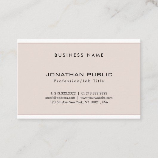 Professioneel creatief ontwerp Modern Minimaliste  Visitekaartje (Voorkant)