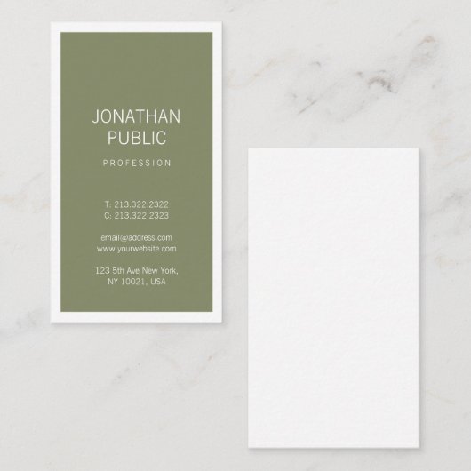 Professioneel creatief ontwerp, schoon design, mod visitekaartje (Voorkant / Achterkant)