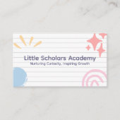 Professioneel Creatief Opgewekt Kinderen Schattig Visitekaartje (Voorkant)