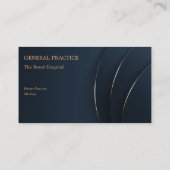 Professioneel Custom Modern Minimalistisch Blauw G Visitekaartje (Achterkant)