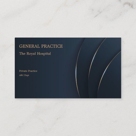 Professioneel Custom Modern Minimalistisch Blauw G Visitekaartje (Achterkant)