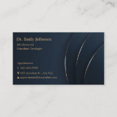 Professioneel Custom Modern Minimalistisch Blauw G Visitekaartje (Voorkant)