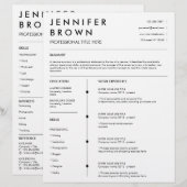 Professioneel cv-template modern cv (Voorkant / Achterkant)