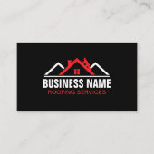 Professioneel Dakbedekken Services Logo Visitekaartje (Voorkant)