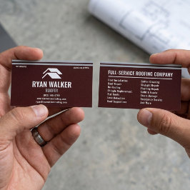 Professioneel dakdekken Modern Maroon & Zilveren S Visitekaartje
