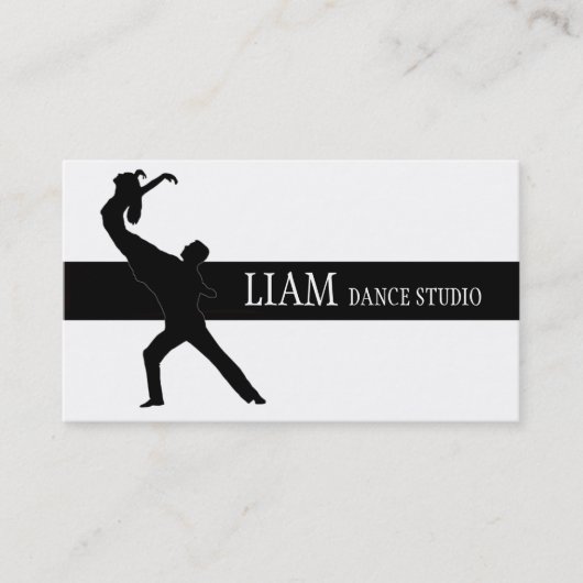 Professioneel dansstudio, instructeur visitekaartje (Voorkant)