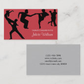 Professioneel dansstudio, zakelijk instructeur visitekaartje (Voorkant / Achterkant)