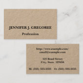 Professioneel, Dapper Professional-Visitekaartje Visitekaartje (Voorkant / Achterkant)