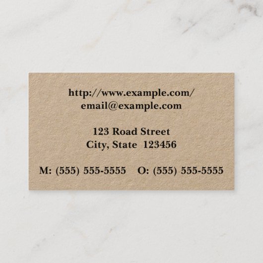 Professioneel, Dapper Professional-Visitekaartje Visitekaartje (Achterkant)