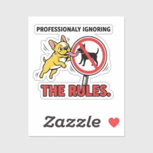 Professioneel de Regels Negeren Grappige Franse Bu Sticker