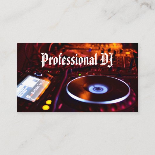 Professioneel Deejay Visitekaartje (Voorkant)