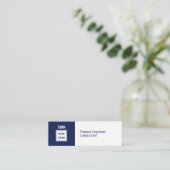 Professioneel denken buiten doos Navy Blue Modern Mini Visitekaartje (Staand voorkant)