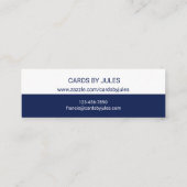 Professioneel denken buiten doos Navy Blue Modern Mini Visitekaartje (Achterkant)