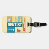 Professioneel dentist-ikoon ontworpen bagagelabel (Voorkant horizontaal)