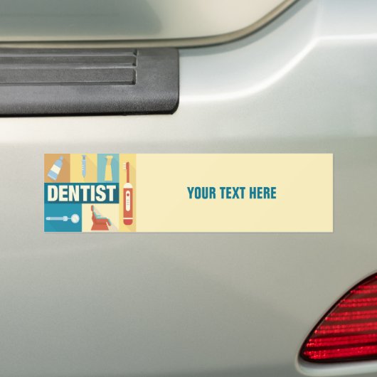 Professioneel dentist-ikoon ontworpen bumpersticker (Op auto)