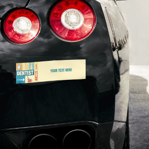 Professioneel dentist-ikoon ontworpen bumpersticker