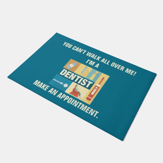 Professioneel dentist-ikoon ontworpen deurmat (Schuin)