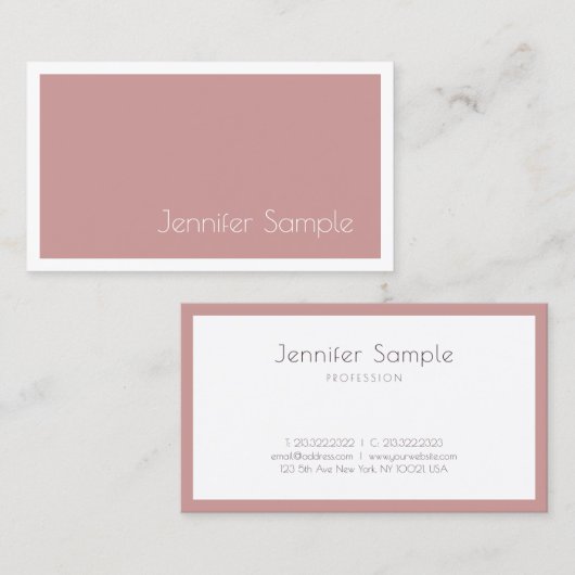 Professioneel design elegant, schoon, modern salon visitekaartje (Voorkant / Achterkant)