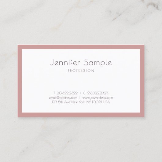 Professioneel design elegant, schoon, modern salon visitekaartje (Achterkant)