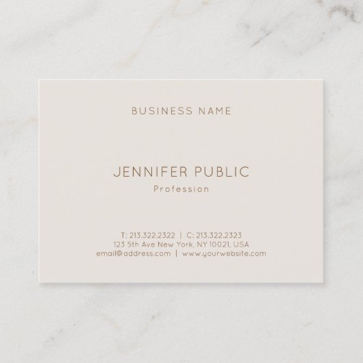 Professioneel  design, luxe design visitekaartje (Achterkant)