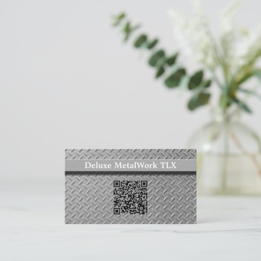 Professioneel Diamond Bord QR Code Rustige Busines Visitekaartje (Staand voorkant)