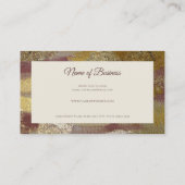 Professioneel diep Roos en faux vergulde goudfolie Visitekaartje (Achterkant)