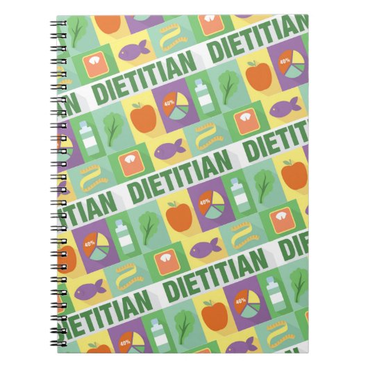Professioneel Diëtist Iconisch Ontwerp Notitieboek (Voorkant)