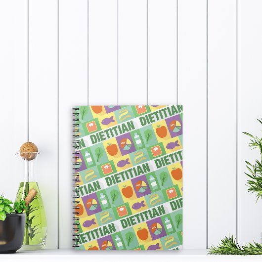 Professioneel Diëtist Iconisch Ontwerp Notitieboek