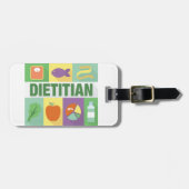 Professioneel diëtitisch pictogrammen ontworpen bagagelabel (Voorkant horizontaal)