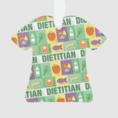 Professioneel diëtitisch pictogrammen ontworpen ornament (voorkant)