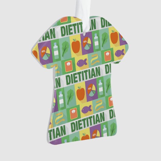 Professioneel diëtitisch pictogrammen ontworpen ornament (voorkant)